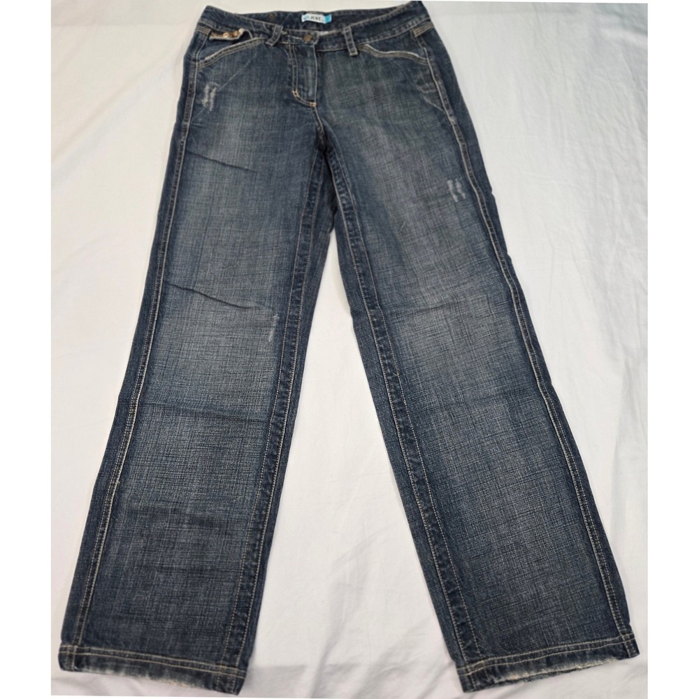 JUST... Low Rise Jeans W29 L30 Studded Embellished Pocket Dark Wash Y2K Style‎
